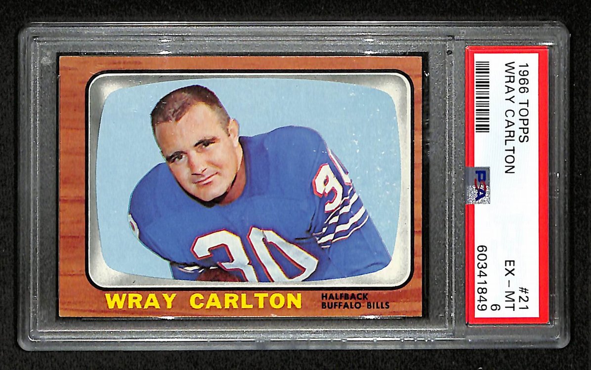 Wray Carlton 1966 Topps #21 Buffalo Bills PSA 6 207566