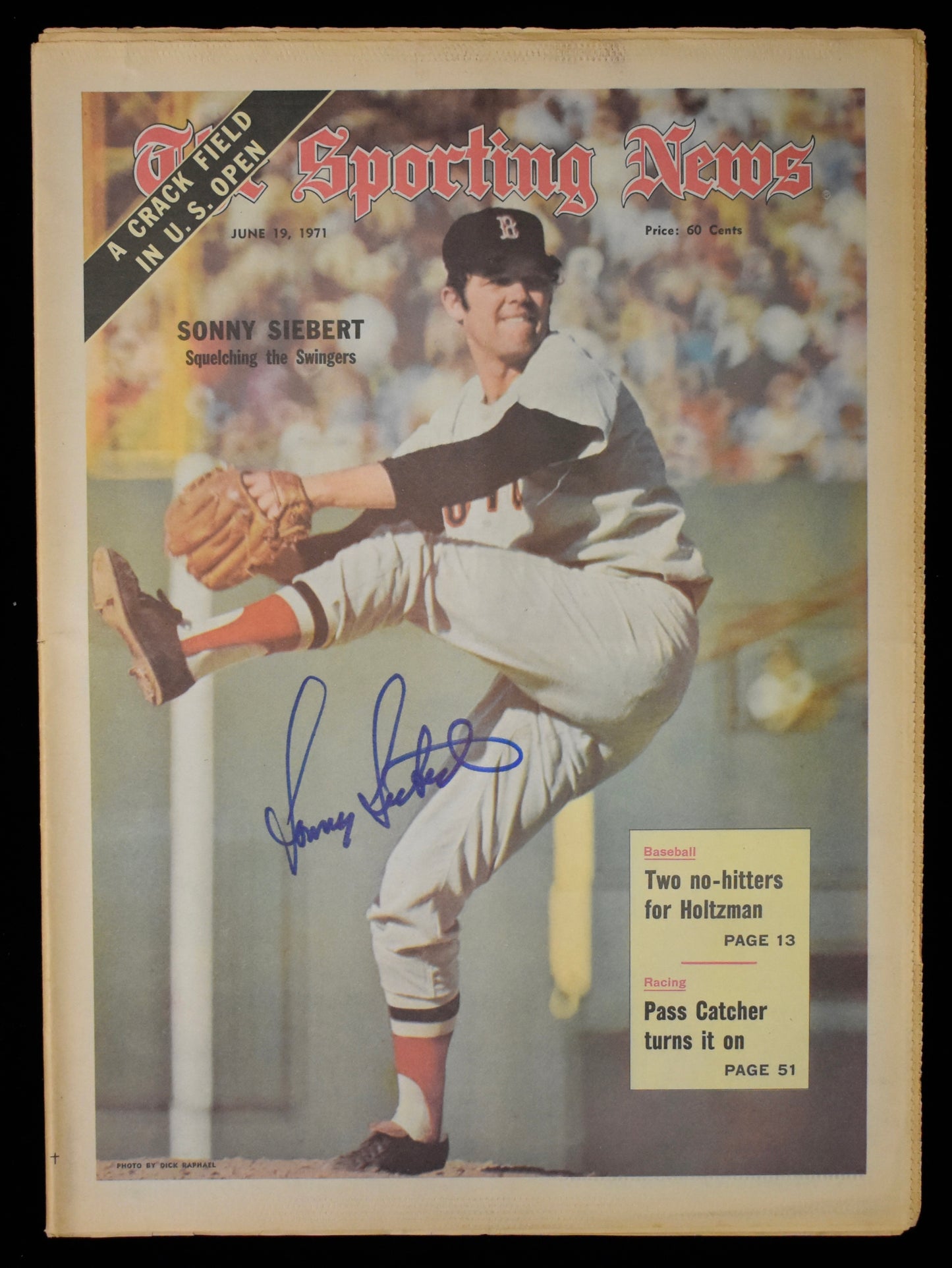 Sonny Siebart Signed 6/19/71 The Sporting News Red Sox JSA BA207975