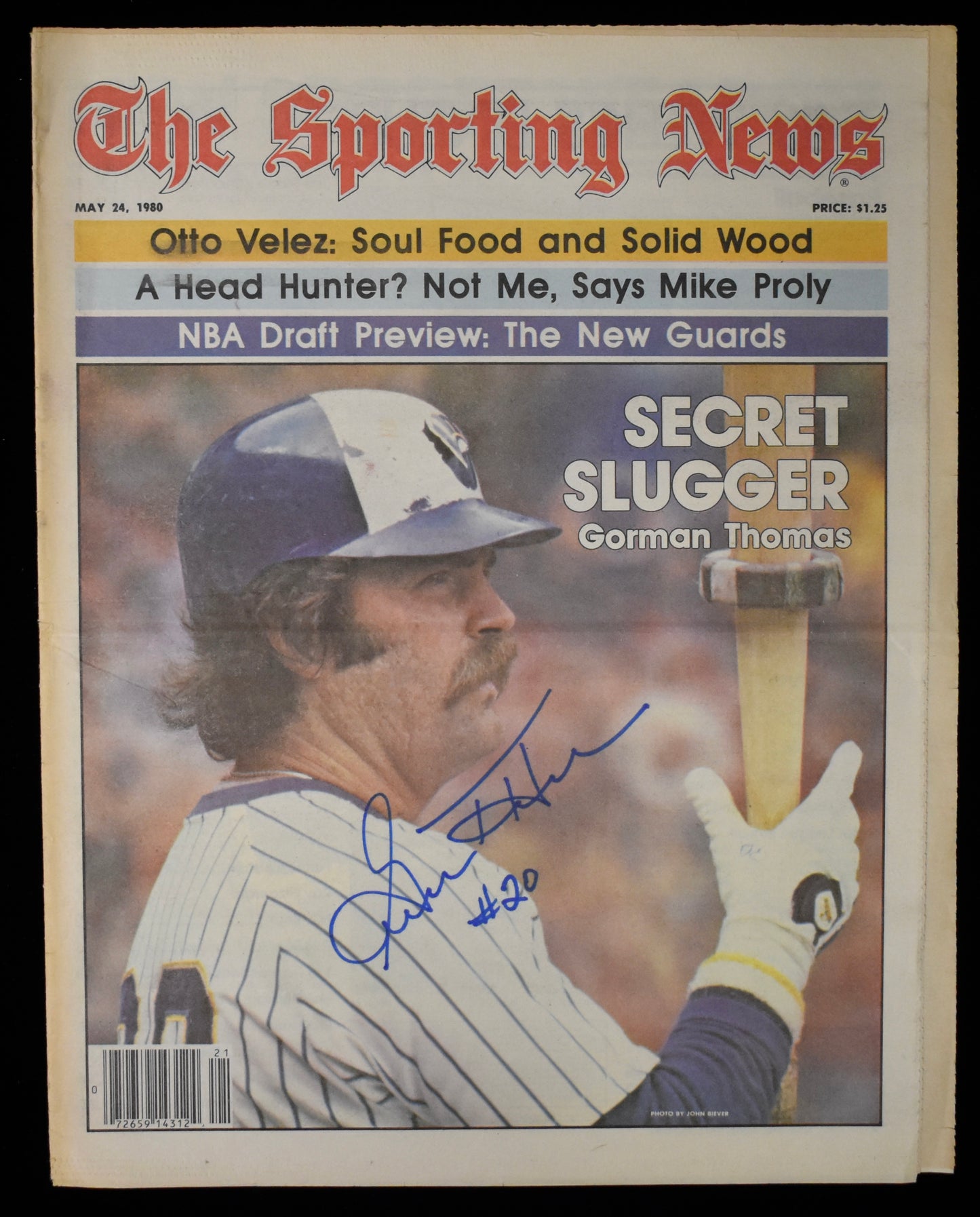 Gordon Thomas Signed 5/24/80 The Sporting News Cover Only Brewers JSA BA207974