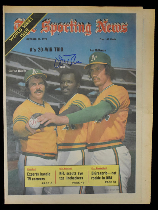 Vida Blue Signed 10/20/73 The Sporting News Cover Only A's JSA BA207971