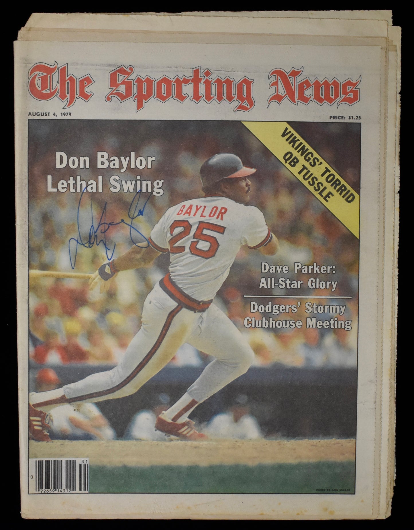 Don Baylor Signed 8/4/79 The Sporting News Angels JSA BA207969