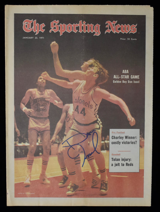 Dan Issel HOF Signed 1/23/71 The Sporting News Cover Only Colonels JSA BA207966