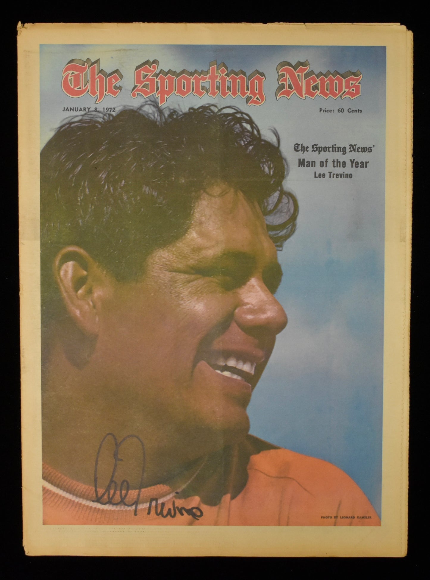 Lee Travino HOF Signed 1/8/72 The Sporting News Golf JSA BA207959