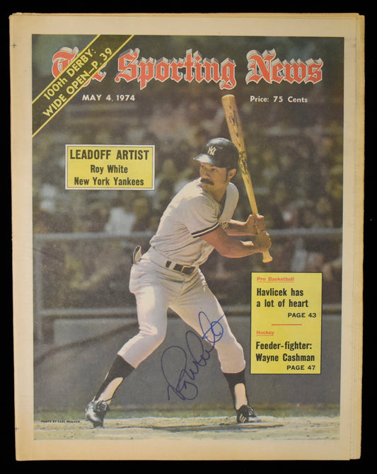 Roy White Signed 5/4/74 The Sporting News Yankees JSA BA207951