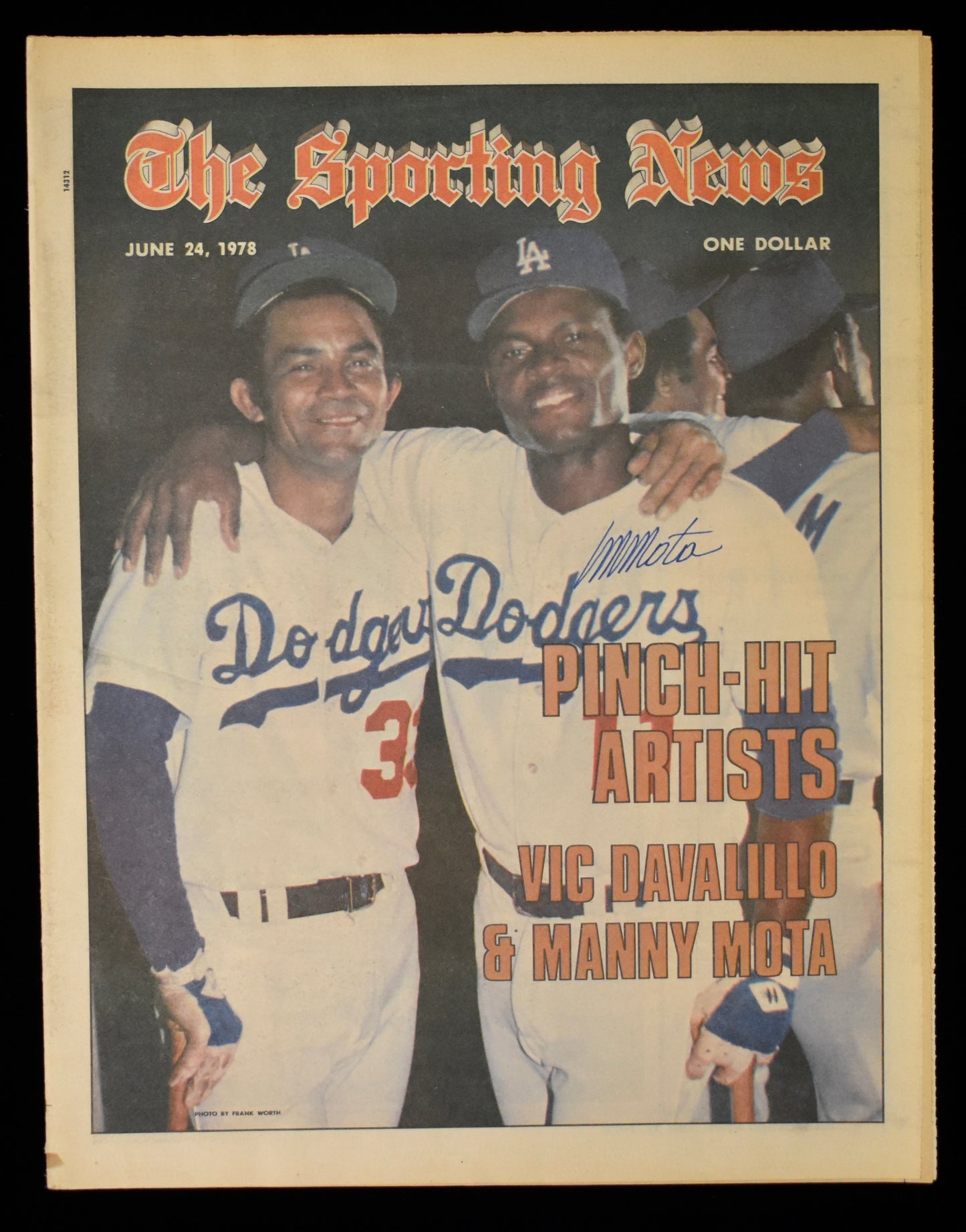 Manny Motta Signed 6/24/78 The Sporting News Cover Only Dodgers JSA BA207949