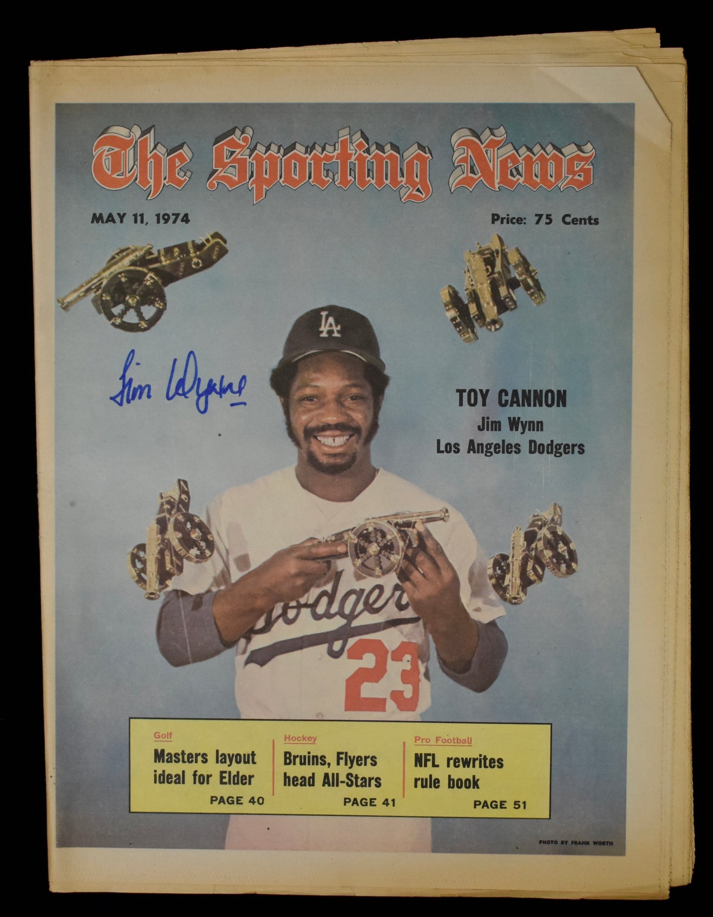 Jim Wynn Signed 5/11/74 The Sporting News Dodgers JSA BA207946