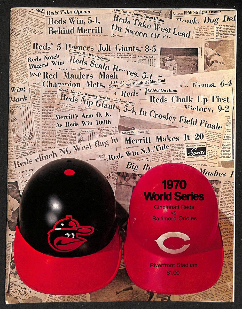 1970 World Series Program Baltimore Orioles vs. Cincinnati Reds UNSCORED 208704