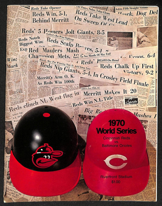 1970 World Series Program Baltimore Orioles vs. Cincinnati Reds UNSCORED 208704