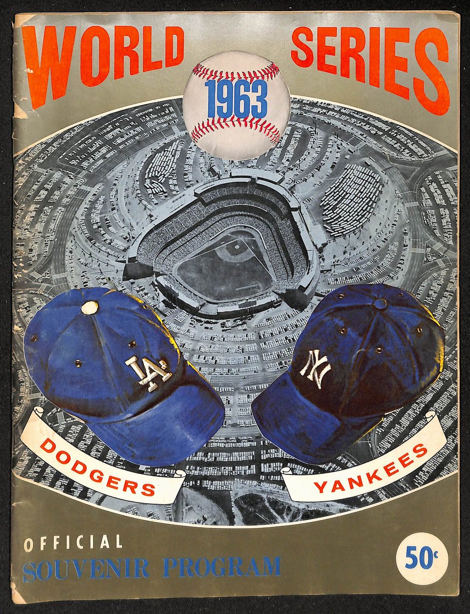 1963 World Series Game 3 Program Los Angeles Dodgers vs. New York Yankees 208710