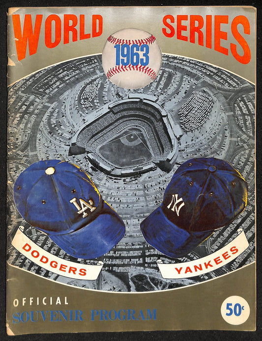 1963 World Series Game 3 Program Los Angeles Dodgers vs. New York Yankees 208710