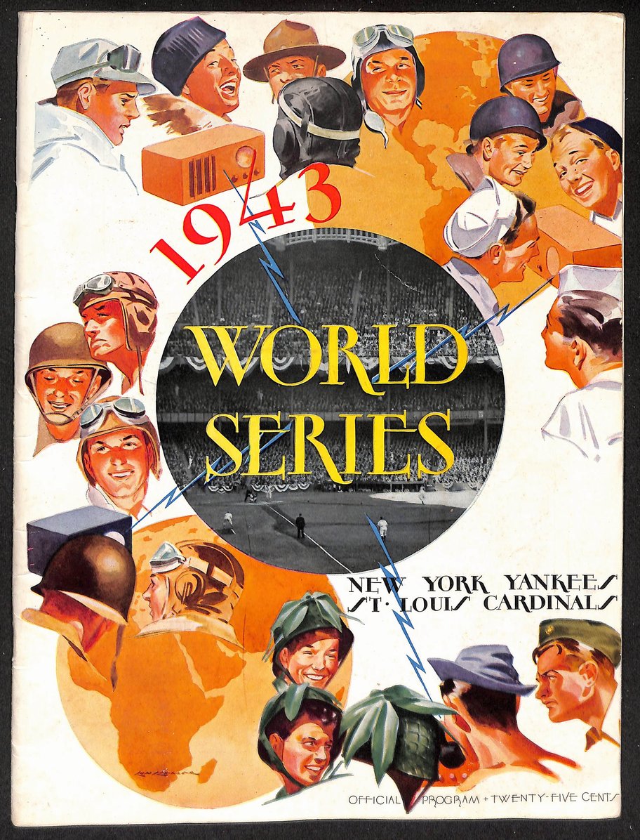1943 World Series Program New York Yankees vs. St. Louis Cardinals VERY CLEAN