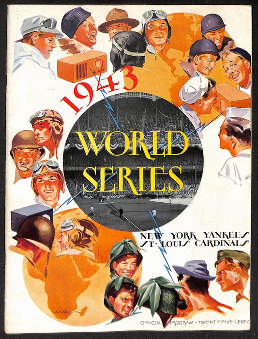 1943 World Series Program New York Yankees vs. St. Louis Cardinals VERY CLEAN