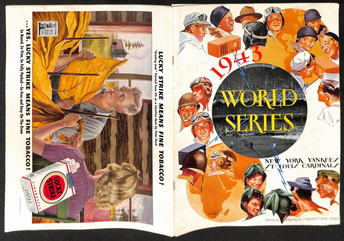1943 World Series Program New York Yankees vs. St. Louis Cardinals VERY CLEAN