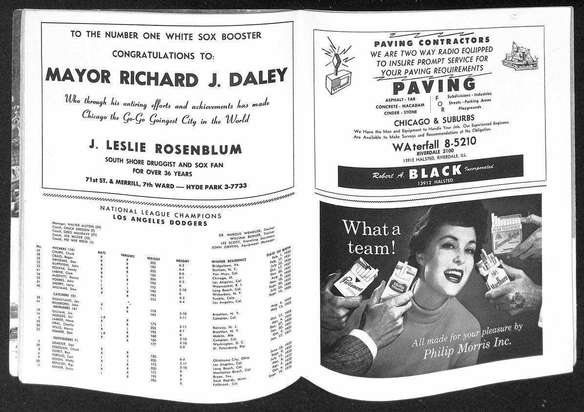 Casey Stengle HOF Signed/Inscr 1954 World Series Program Dodgers vs. White Sox