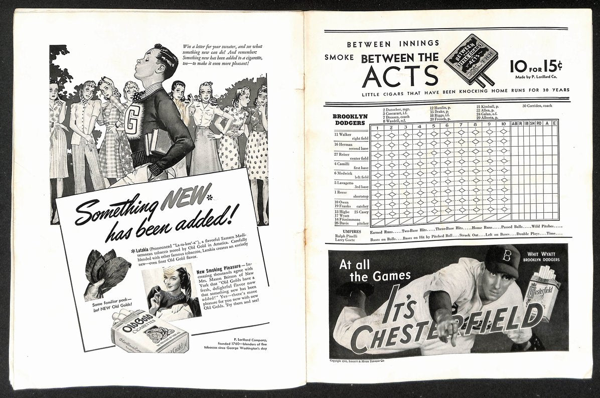 1941 World Series Program New York Yankees vs. Brooklyn Dodgers UNSCORED 208739