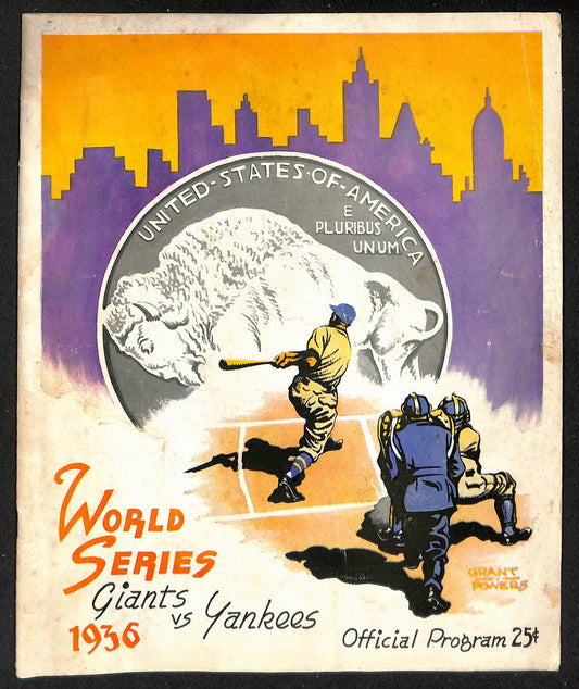 1936 World Series Game 3 Program New York Giants vs. New York Yankees 208740