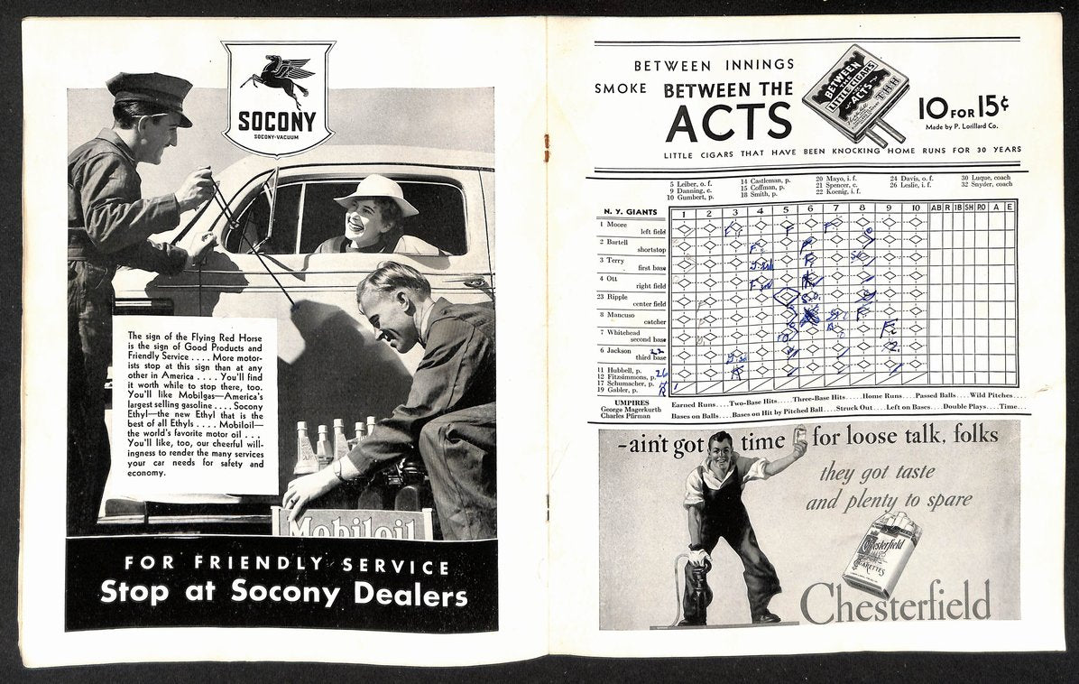 1936 World Series Game 3 Program New York Giants vs. New York Yankees 208740