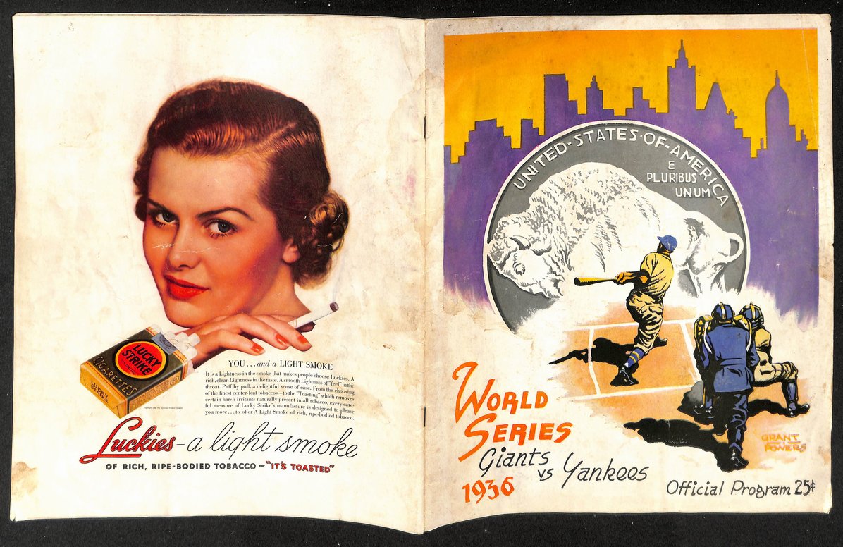 1936 World Series Game 3 Program New York Giants vs. New York Yankees 208740