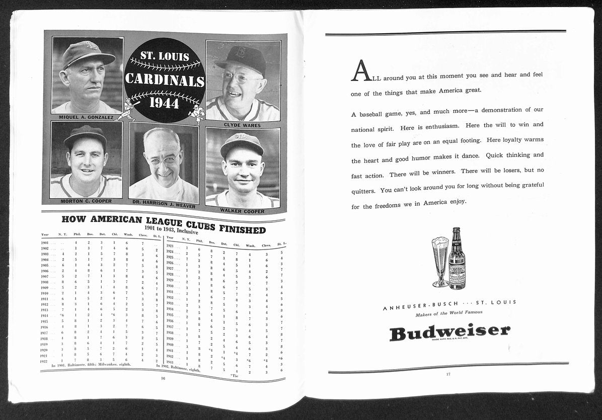 1944 World Series Program St. Louis Browns vs. St. Louis Cardinals 208741