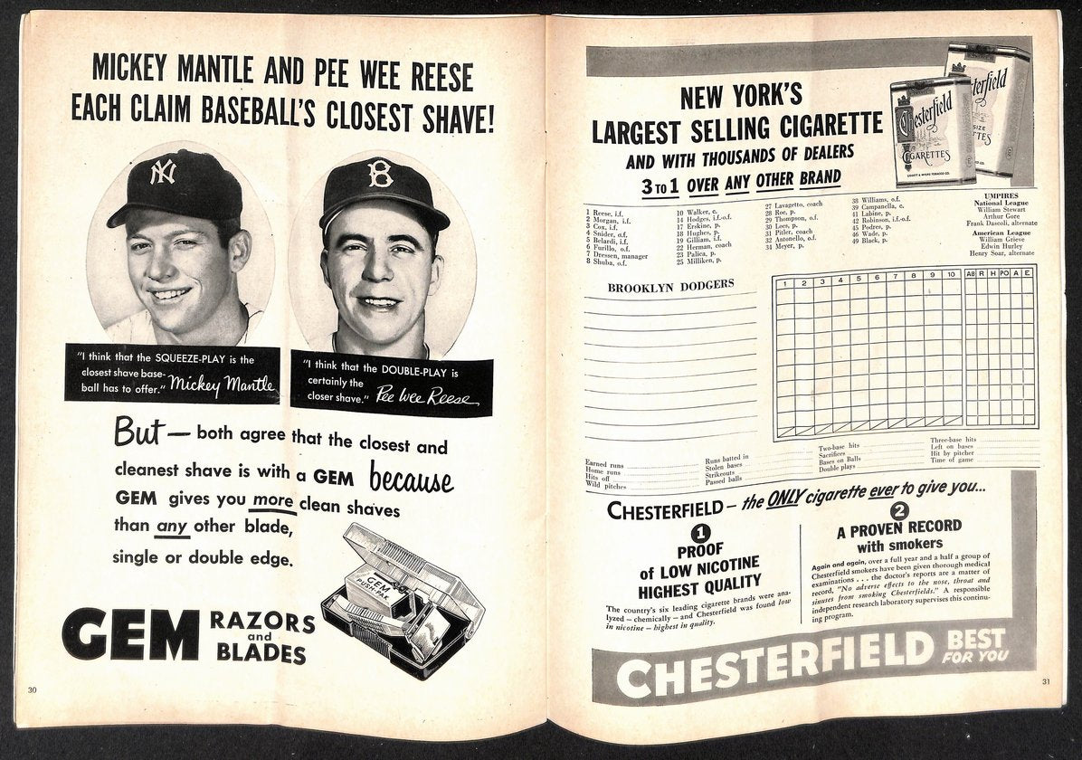 1953 World Series Program New York Yankees vs. Brooklyn Dodgers 208742