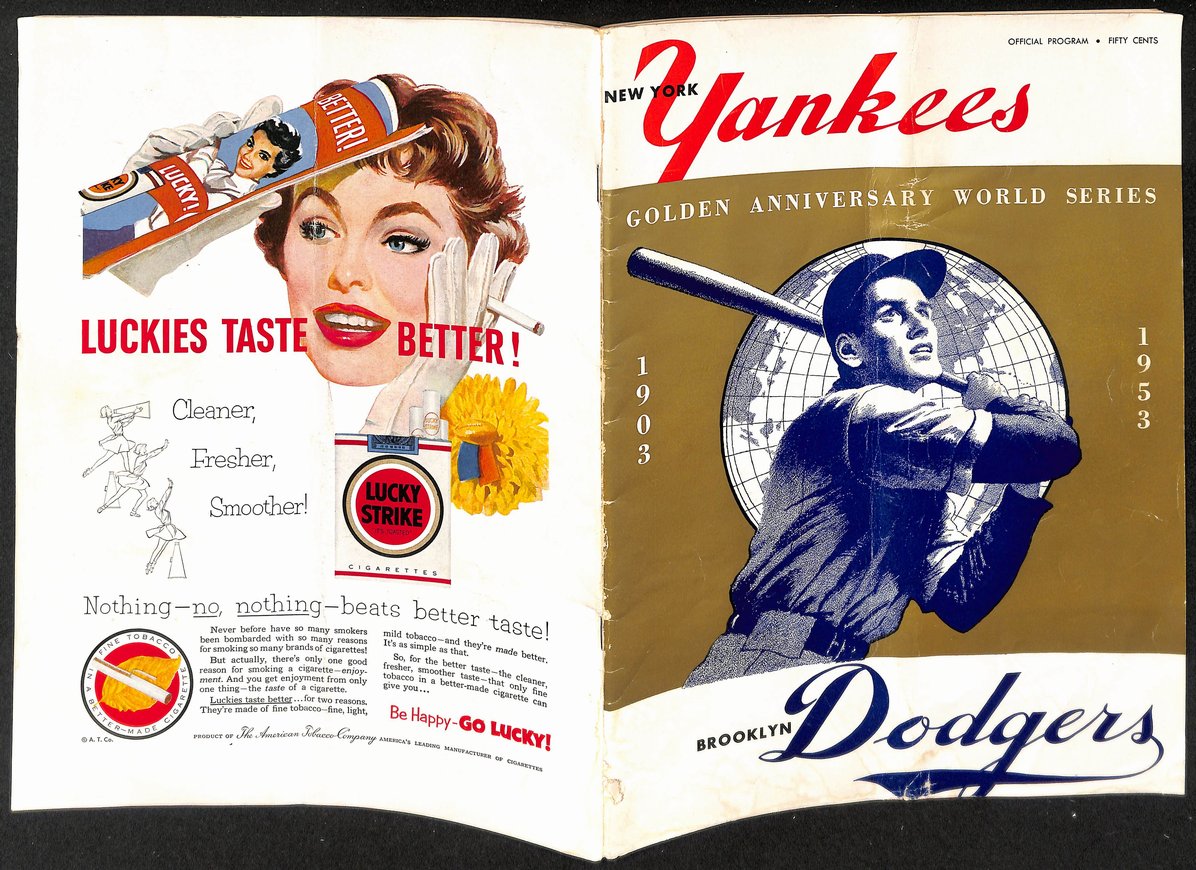 1953 World Series Program New York Yankees vs. Brooklyn Dodgers 208742