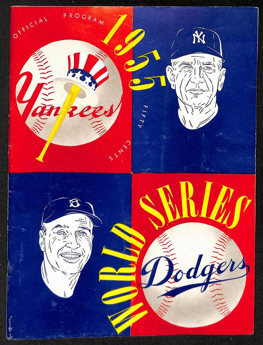 1955 World Series Game 4 Program New York Yankees vs. Brooklyn Dodgers 208743