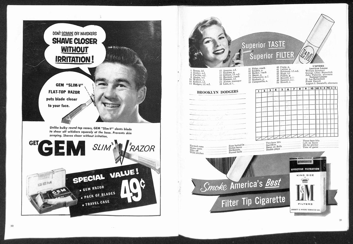 1955 World Series Game 4 Program New York Yankees vs. Brooklyn Dodgers 208743