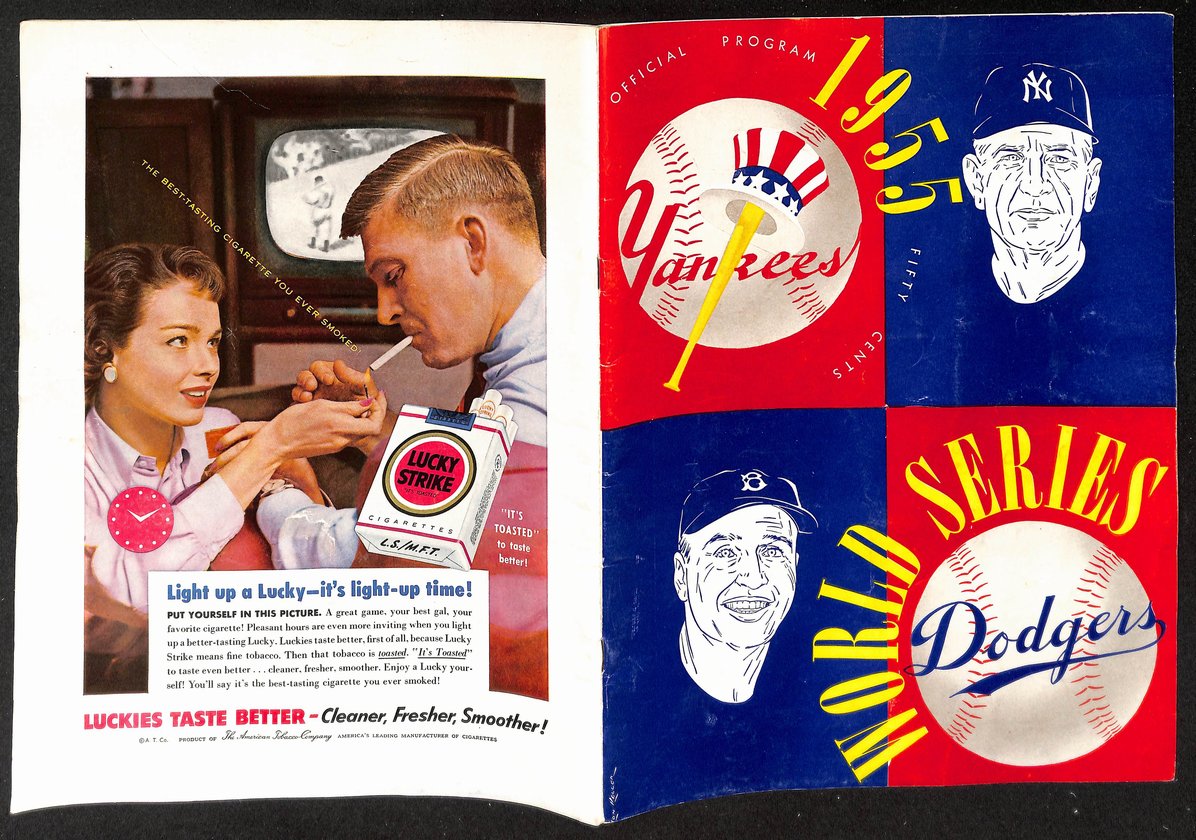 1955 World Series Game 4 Program New York Yankees vs. Brooklyn Dodgers 208743