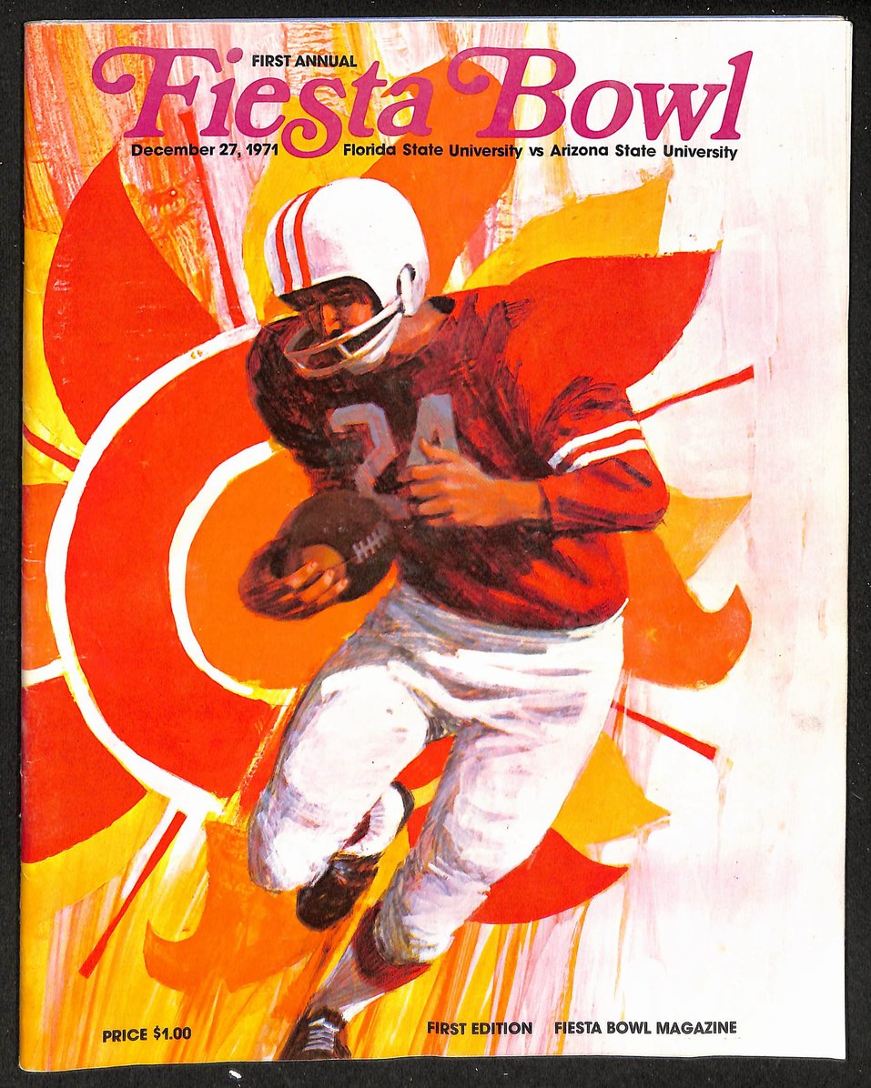 1971 Fiesta Bowl College Football Game Program Florida State vs. Arizona State