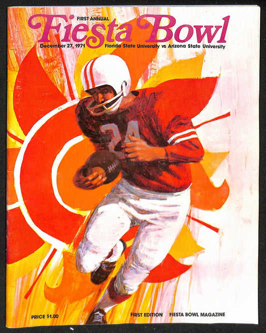 1971 Fiesta Bowl College Football Game Program Florida State vs. Arizona State