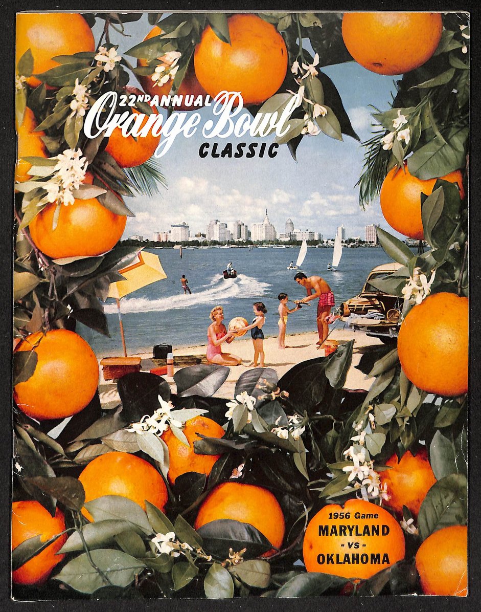 1956 Orange Bowl College Football Game Program Maryland vs. Oklahoma 208702