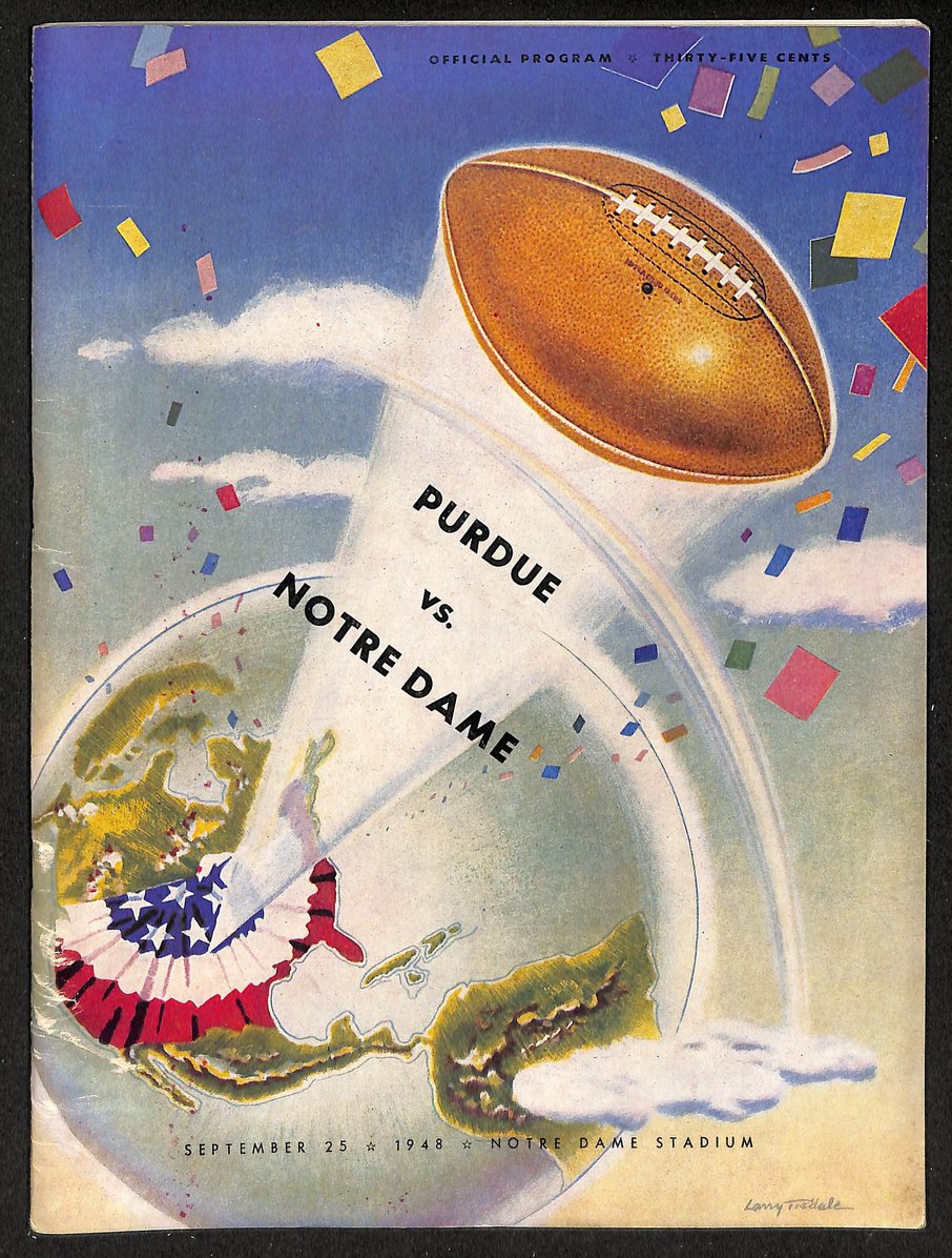 9/25/1948 NCAA Football Game Program Purdue vs. Notre Dame 208728