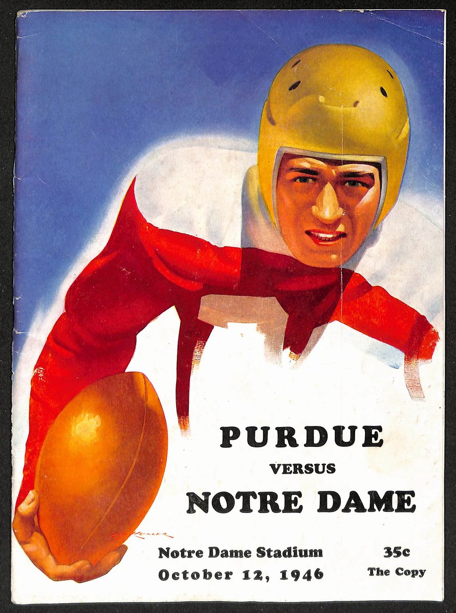 10/12/1946 NCAA Football Game Program Purdue vs. Notre Dame 208730