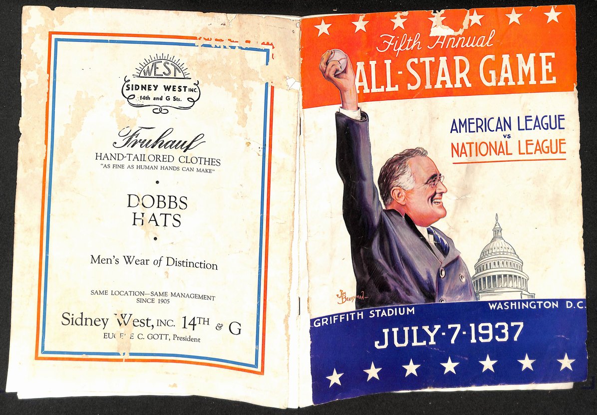 July 7, 1937 Baseball MLB All-Star Game Program 208734