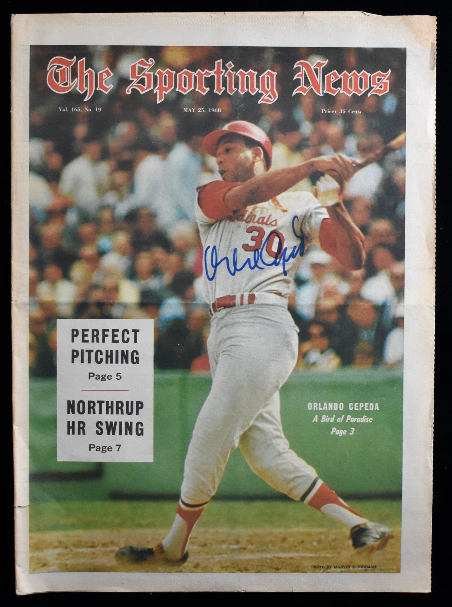 Orlando Cepeda HOF Signed/Autographed May 25, 1968 The Sporting News JSA 205259