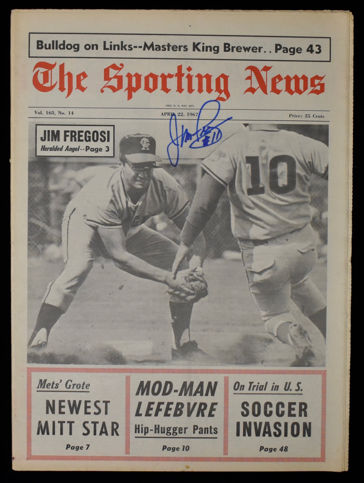 Jim Fregosi Signed 1967 The Sporting News Angels JSA 208591