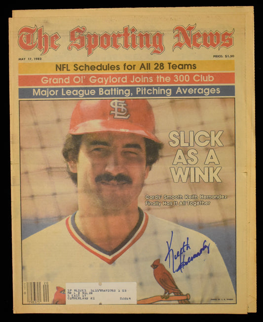 Keith Hernandez Signed 1982 The Sporting News Cardinals JSA 208594