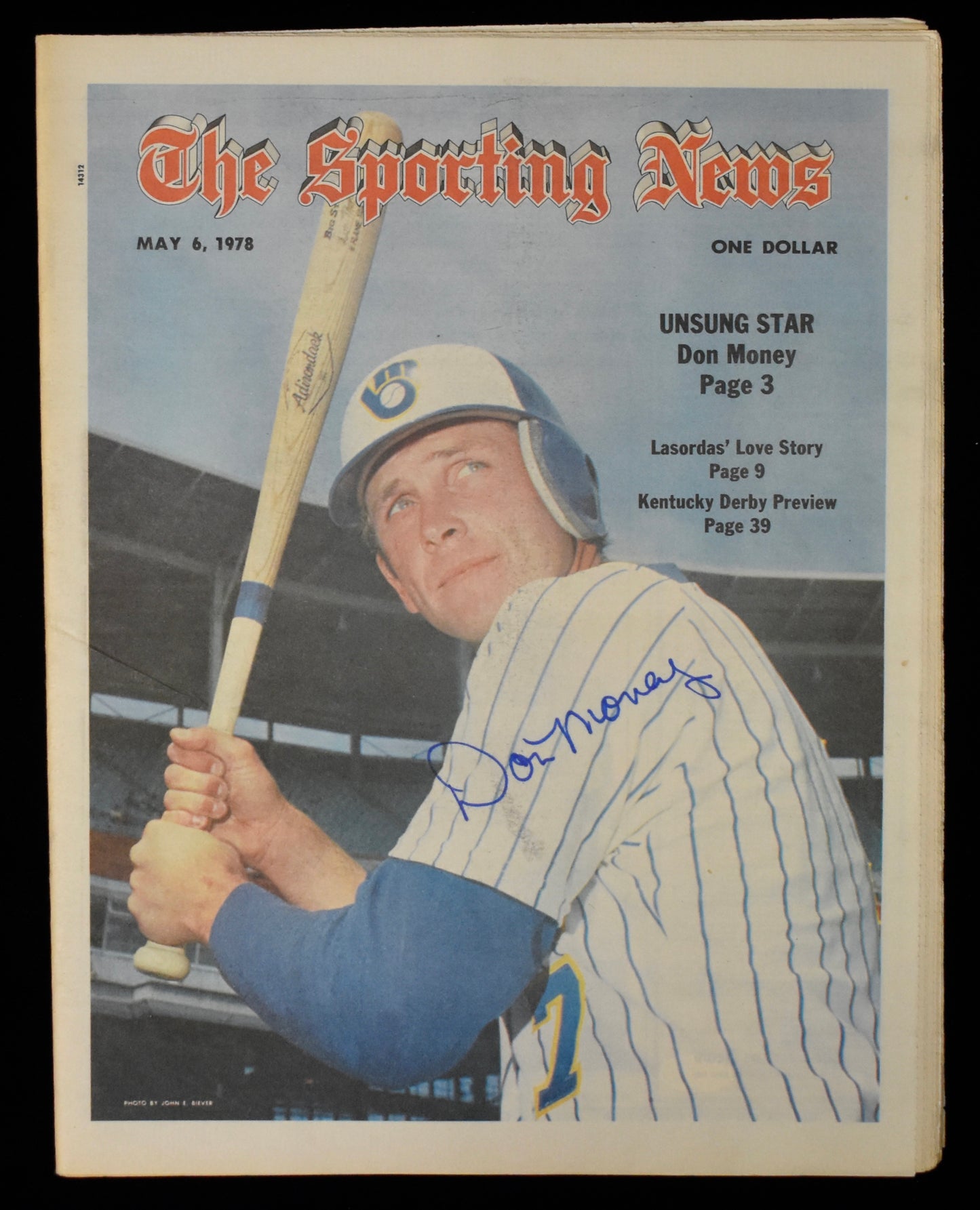 Don Money Signed 1978 The Sporting News Brewers JSA 208596