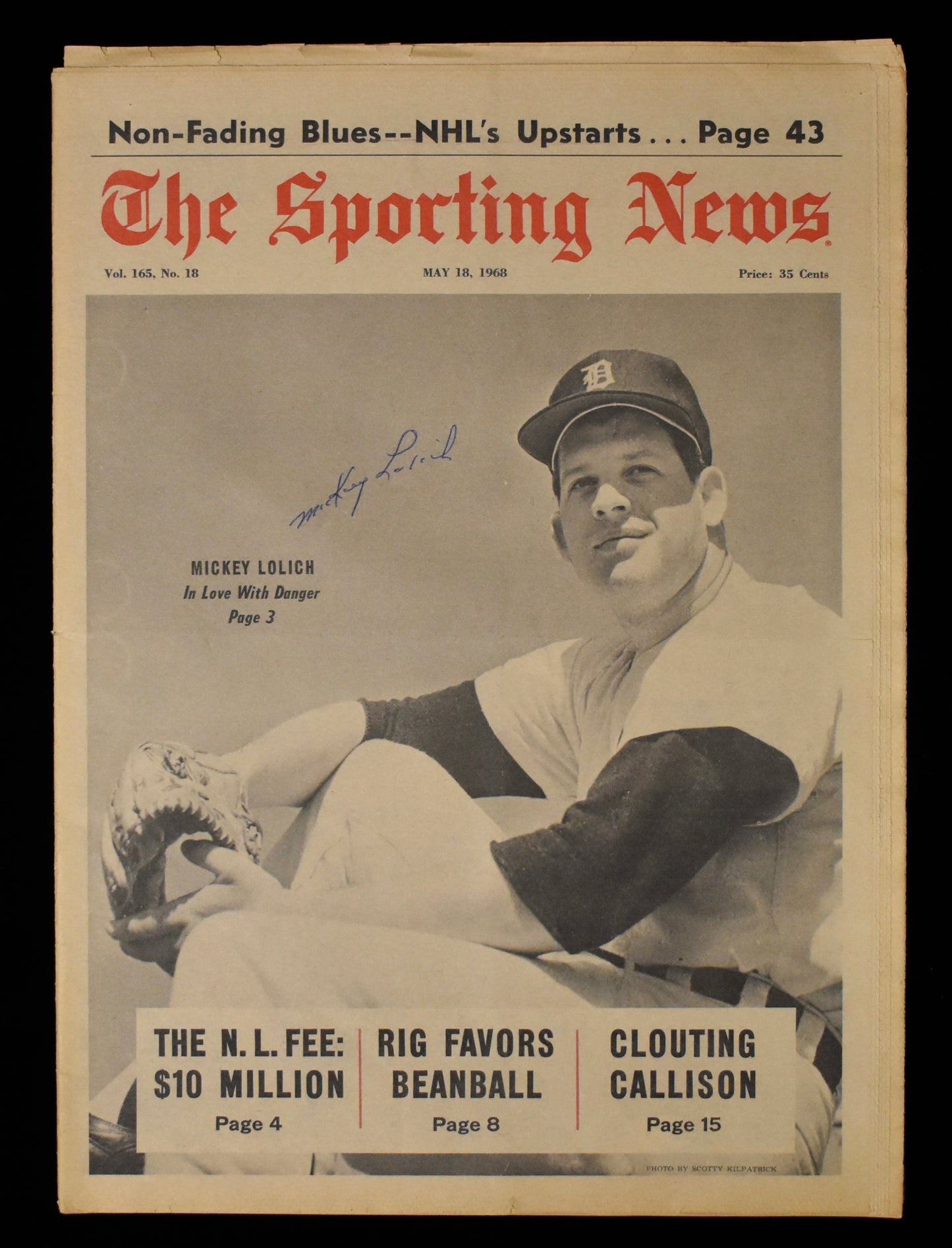 Mickey Lolich Signed 1968 The Sporting News Tigers JSA 208597