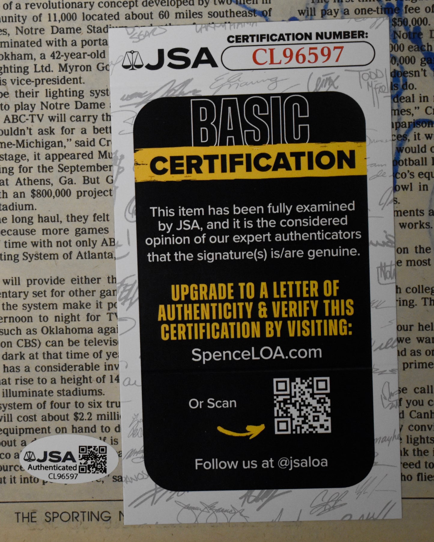 Herschel Walker Signed 1982 The Sporting News Georgia JSA 208605