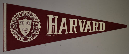 Vintage 1960's Harvard University 12x29 Felt Pennant 208629