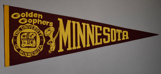 Vintage 1960's University of Minnesota 12x29 Felt Pennant 208631
