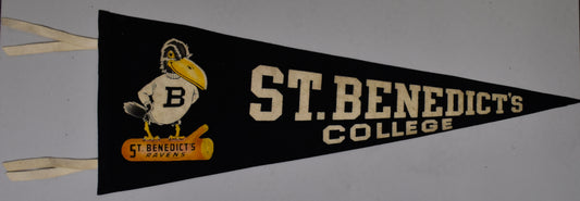 Vintage 1950's St. Benedict's College 11x29 Felt Pennant 208635