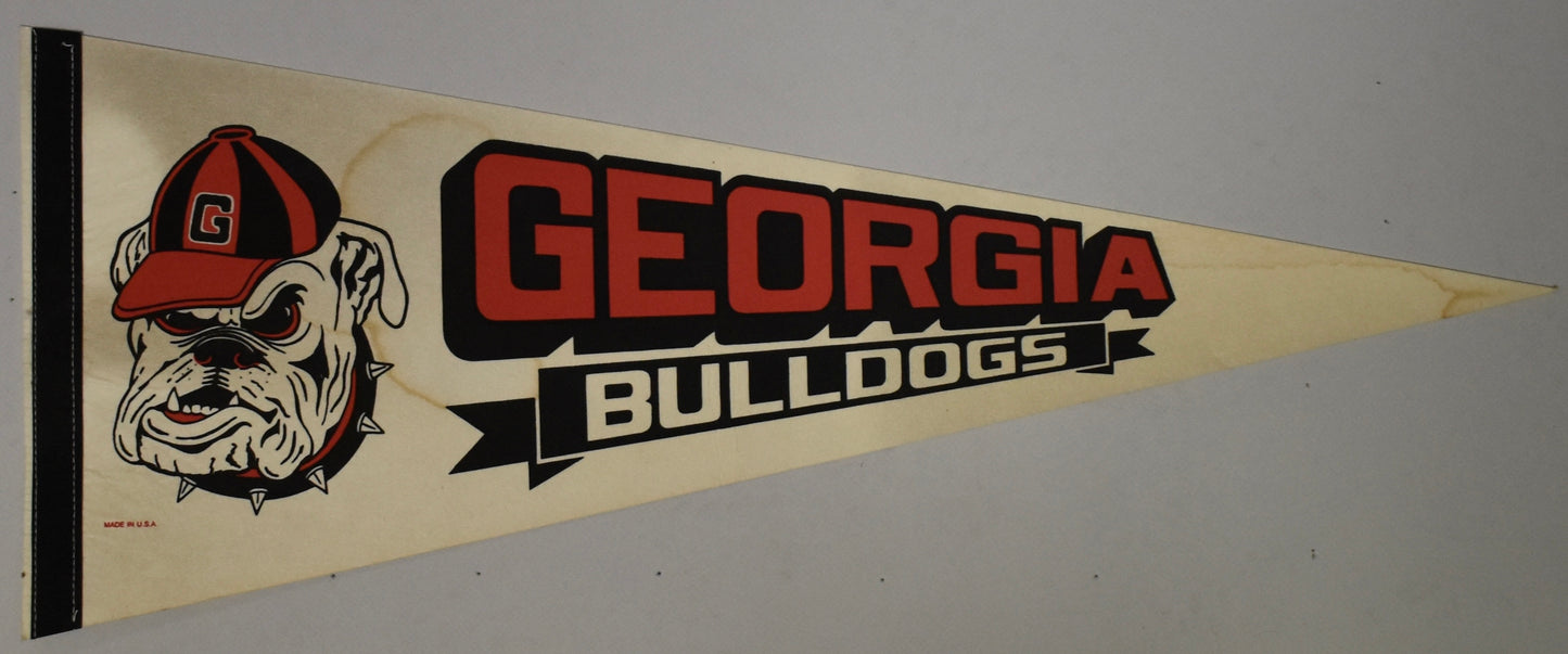 Vintage 1970's University of Georgia Bulldogs 12x30 Felt Pennant 208636