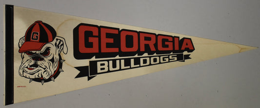Vintage 1970's University of Georgia Bulldogs 12x30 Felt Pennant 208636