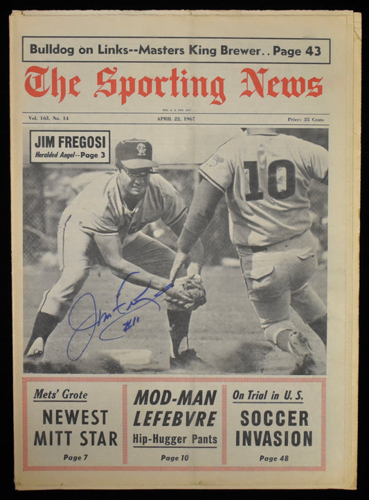 Jim Fregosi Signed 1967 The Sporting News Angels JSA BA208553