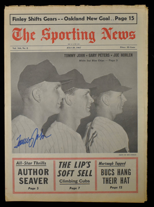 Tommy John Signed 1967 The Sporting News White Sox JSA BA208559