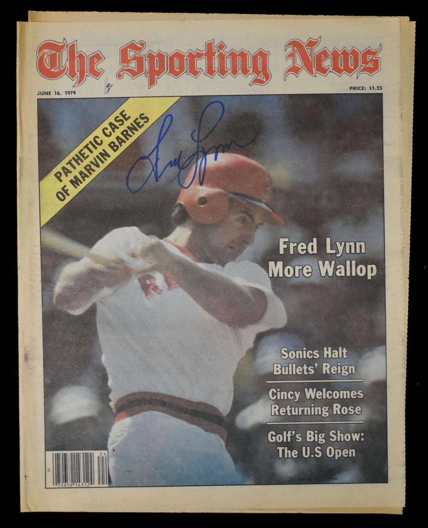 Fred Lynn Signed 1979 The Sporting News Red Sox JSA BA208560