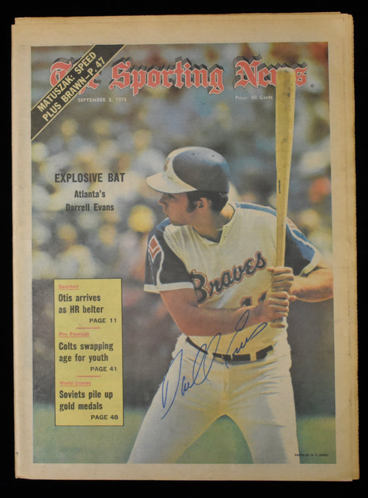 Darrell Evans Signed 1973 The Sporting News Braves JSA BA208566