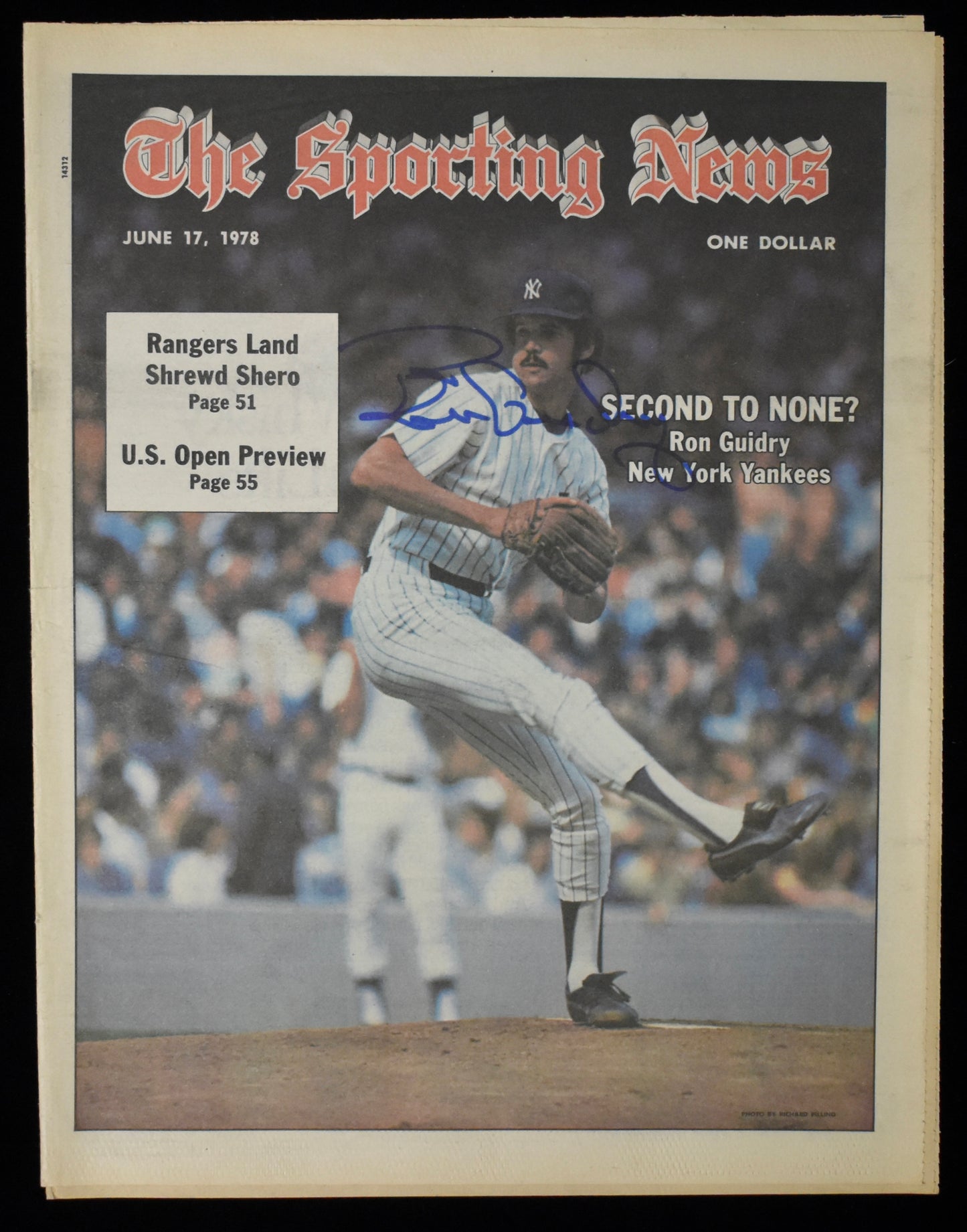 Ron Guidry Signed 1978 The Sporting News Yankees JSA BA208570